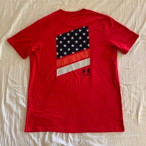 Under Armour Freedom Red Crewneck Shirt Mens XL - Picture 4 of 5